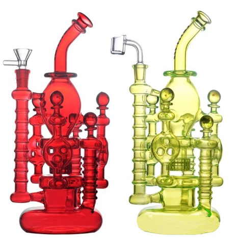 12 In Glass Recycler Dab Rig with Matrix Perc | Bong (Water Pipe)