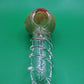 3.5" Yellow/Green/Red Spiral Glass Hand Pipe (Spoon)