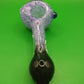 4" Blue and Black Spot Glass Hand Pipe (Spoon)