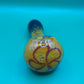 4" Light Orange and Black Glass Hand Pipe (Spoon)