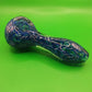 4" Dark Blue and White Glass Hand Pipe (Spoon)