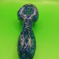 4" Dark Blue and White Glass Hand Pipe (Spoon)