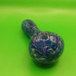 4" Dark Blue and White Glass Hand Pipe (Spoon)