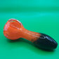 4" Orange and Black Glass Hand Pipe (Spoon)