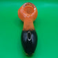4" Orange and Black Glass Hand Pipe (Spoon)