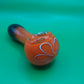 4" Orange and Black Glass Hand Pipe (Spoon)