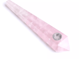Long Rose Quartz Crystal Pipe