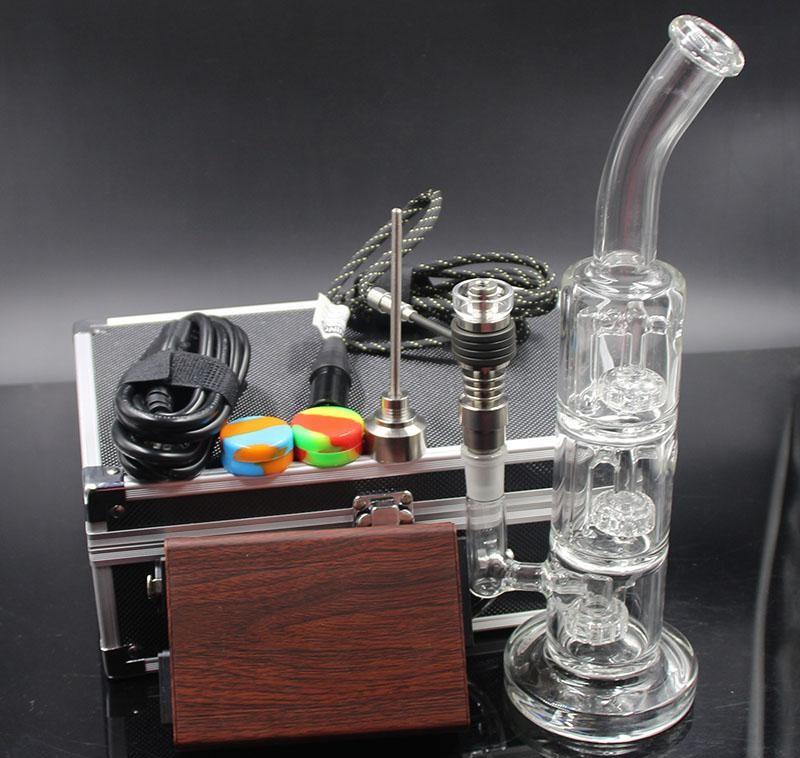 Newest E Digital Nail Kit with 6 in 1 Titanium/Quartz hybrid nail coil heater work with Barrel to fab Egg incycler bong
