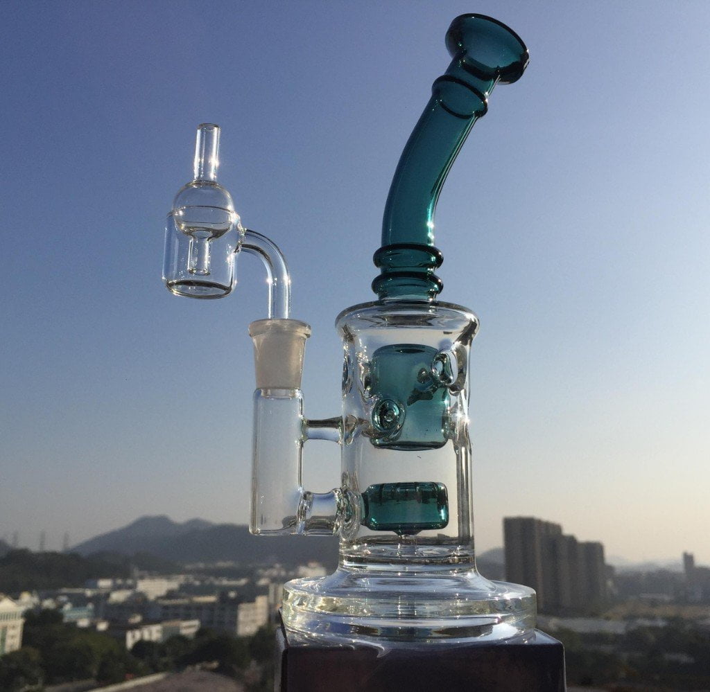 8.3inch Glass Honeycomb Bong Jet Perc Wax Dab Rig TORO Oil Rigs Smoking Pipe Fab Egg Bubblers Water Pipe with Quartz Banger