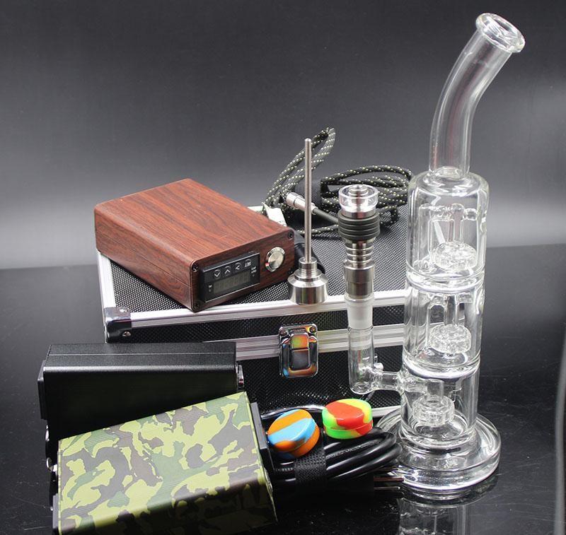 Newest E Digital Nail Kit with 6 in 1 Titanium/Quartz hybrid nail coil heater work with Barrel to fab Egg incycler bong