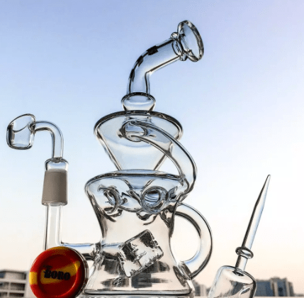9.5 in glass recycler for concentrates