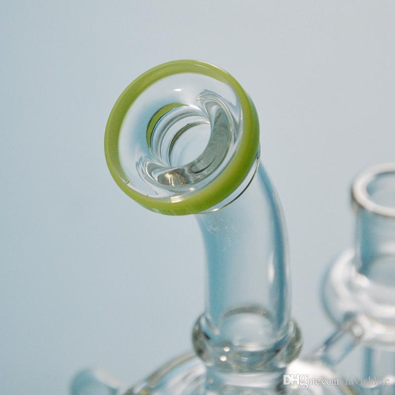 Super Vortex Glass Bong Dab Rig Tornado Cyclone Recycler Rigs 12 Recycler Tube Water Pipe 14mm Joint Oil Rigs Bongs with Heady Bowl